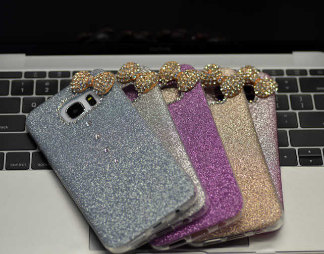 Galaxy S7 Edge Kılıf Zore Fiyonklu Silikon Gold