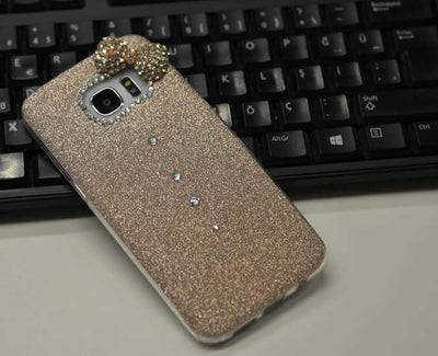 Galaxy S7 Edge Kılıf Zore Fiyonklu Silikon Gold