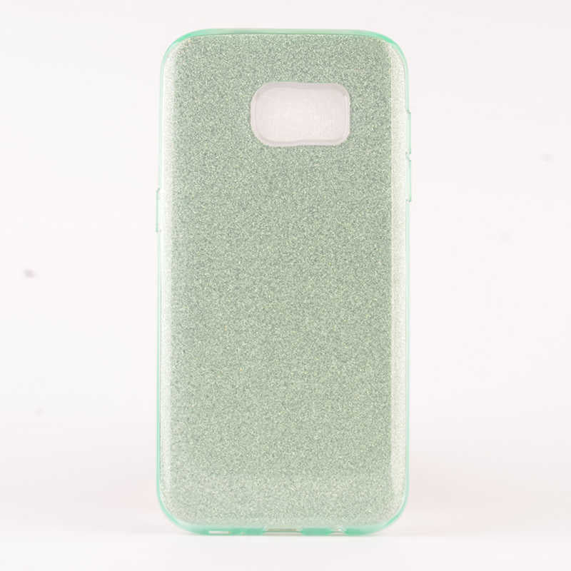 Galaxy S7 Edge Kılıf Zore Shining Silikon Yeşil
