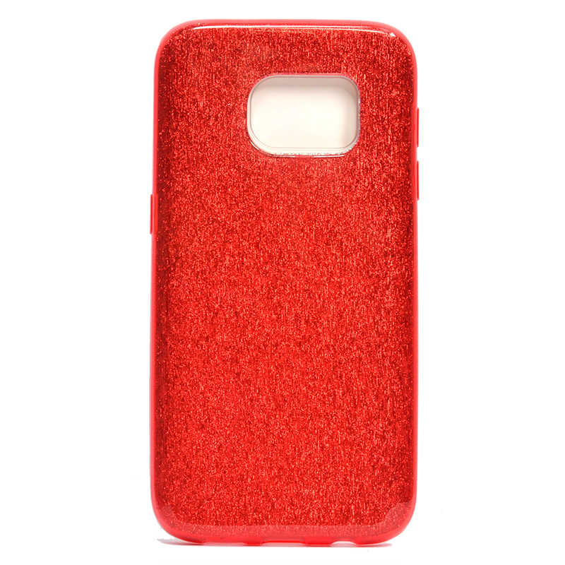 Galaxy S7 Kılıf Zore Shining Silikon Kırmızı