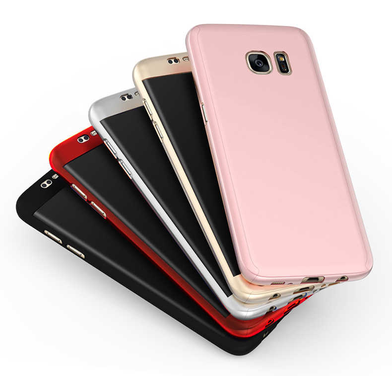 Galaxy S8 Kılıf Zore 360 3 Parçalı Rubber Kapak Gold