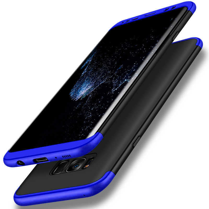 Galaxy S8 Kılıf Zore Ays Kapak Siyah-Mavi