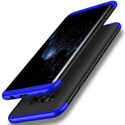 Galaxy S8 Kılıf Zore Ays Kapak Siyah-Mavi