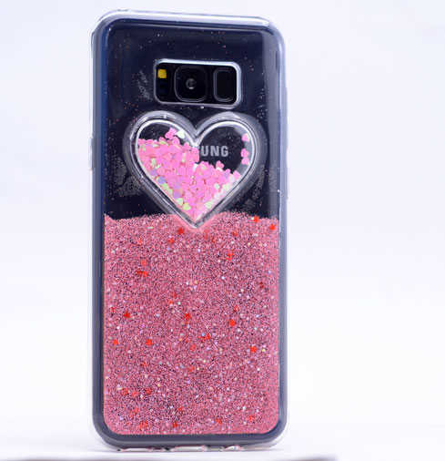 Galaxy S8 Kılıf Zore Kalpli Silikon Mor