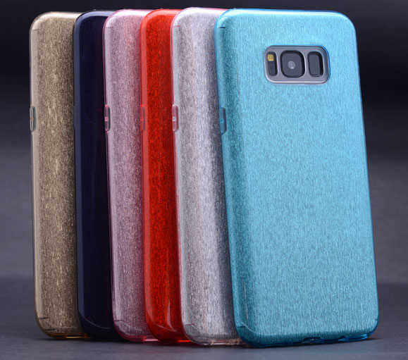 Galaxy S8 Kılıf Zore Shining Silikon Mavi