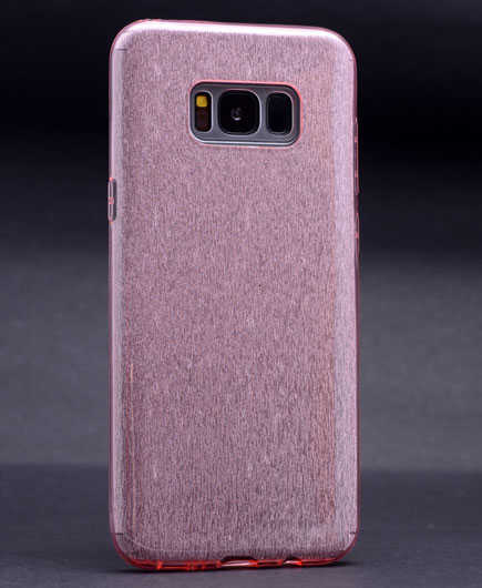 Galaxy S8 Kılıf Zore Shining Silikon Pembe