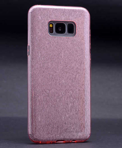 Galaxy S8 Kılıf Zore Shining Silikon Pembe