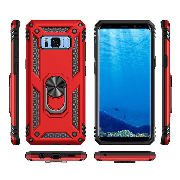 Galaxy S8 Kılıf Zore Vega Kapak Gri