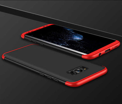 Galaxy S8 Plus Kılıf Zore Ays Kapak Siyah-Kırmızı