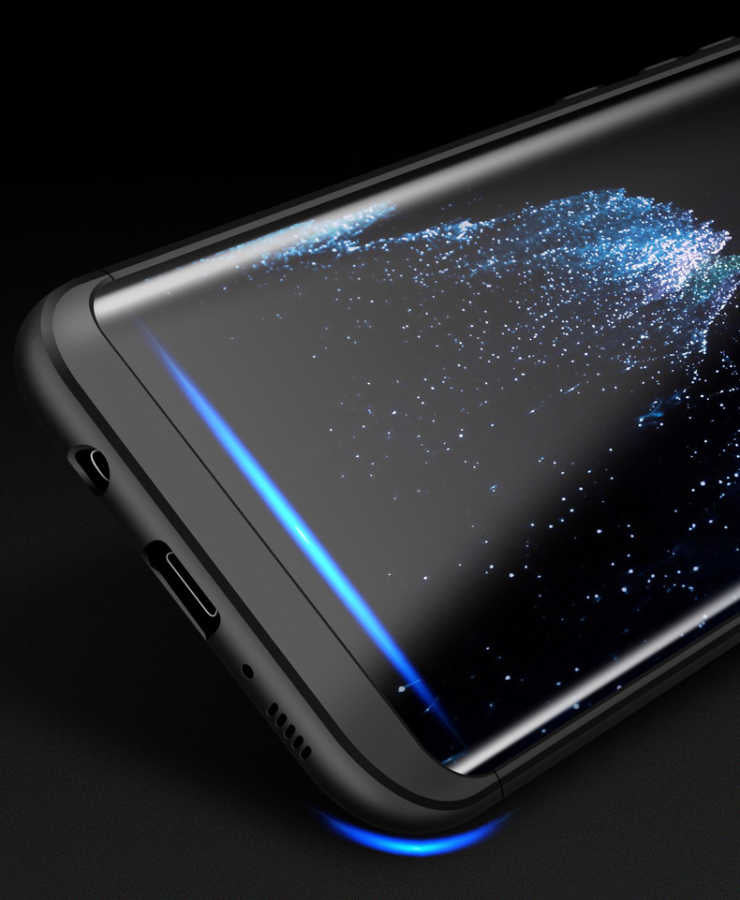 Galaxy S8 Plus Kılıf Zore Ays Kapak Siyah-Mavi