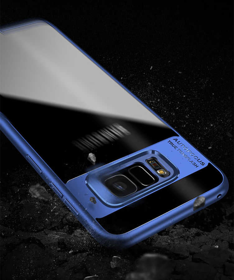 Galaxy S8 Plus Kılıf Zore Buttom Kapak Mavi