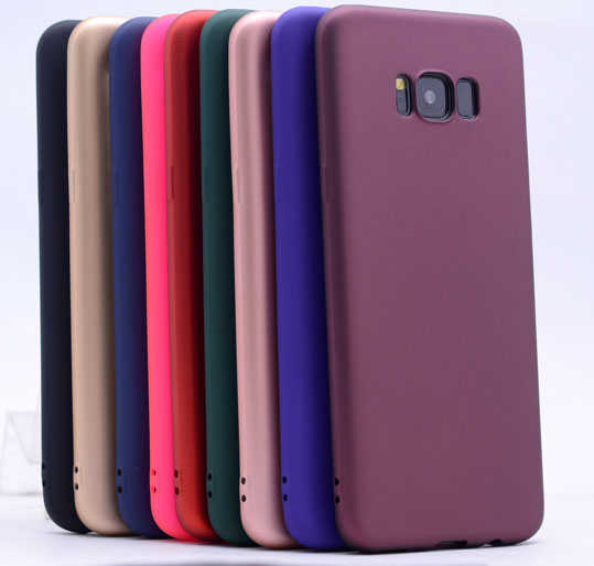 Galaxy S8 Plus Kılıf Zore Premier Silikon Kapak Mürdüm