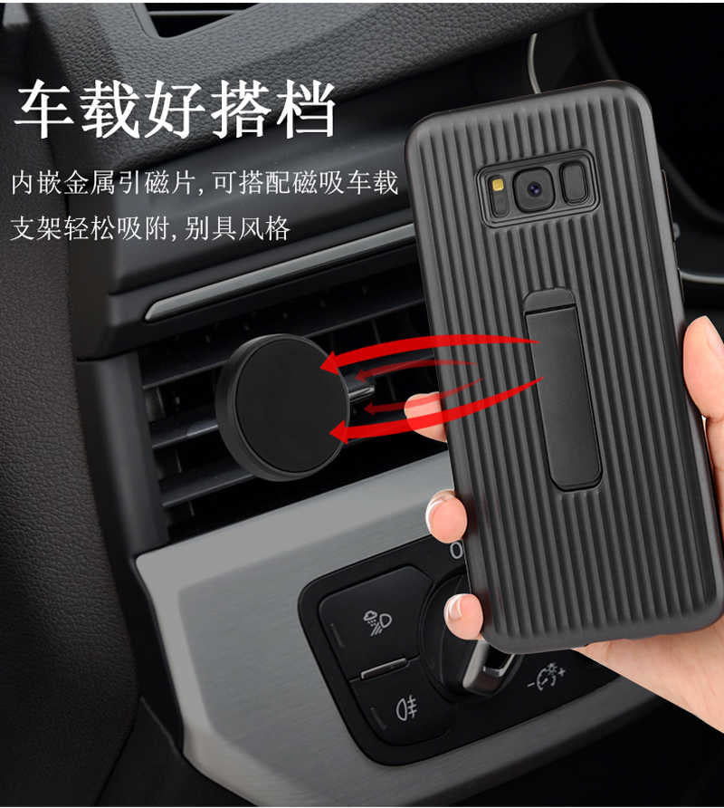 Galaxy S8 Plus Kılıf Zore Wave Standlı Mıknatıslı Kapak Kırmızı