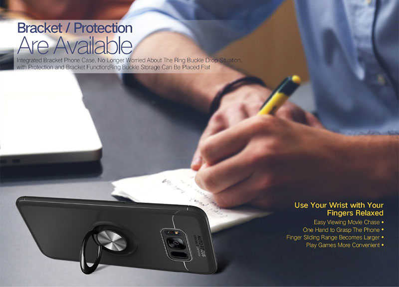 Galaxy S8 Plus Kılıf Zore Ravel Silikon Kapak Siyah-Rose Gold