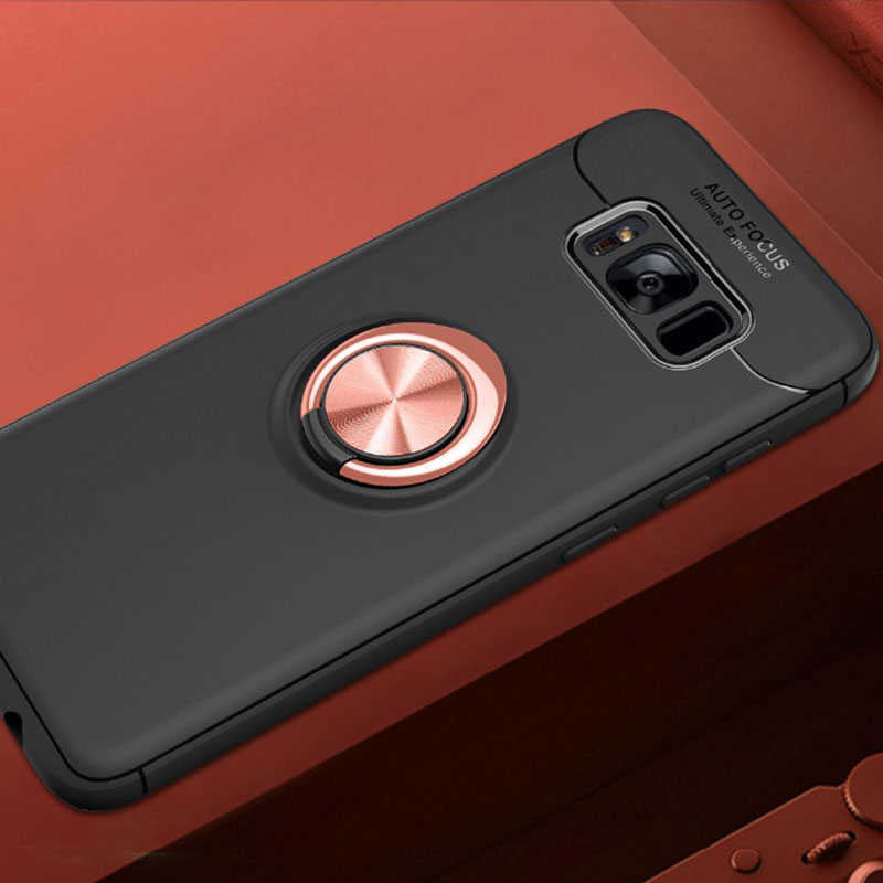 Galaxy S8 Plus Kılıf Zore Ravel Silikon Kapak Siyah-Rose Gold