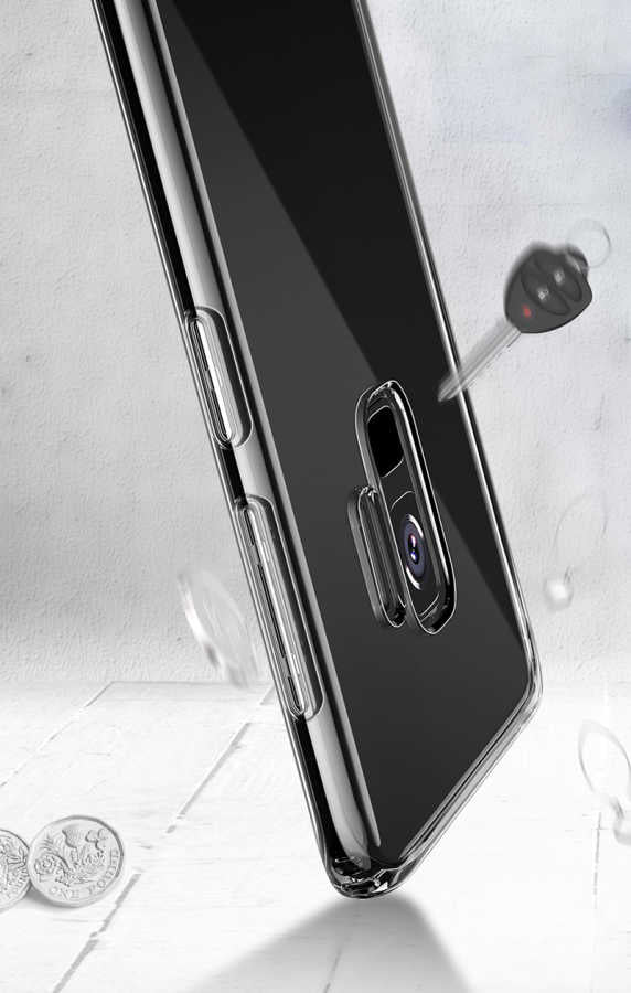 Galaxy S9 Kılıf Zore İmax Silikon Kamera Korumalı Renksiz
