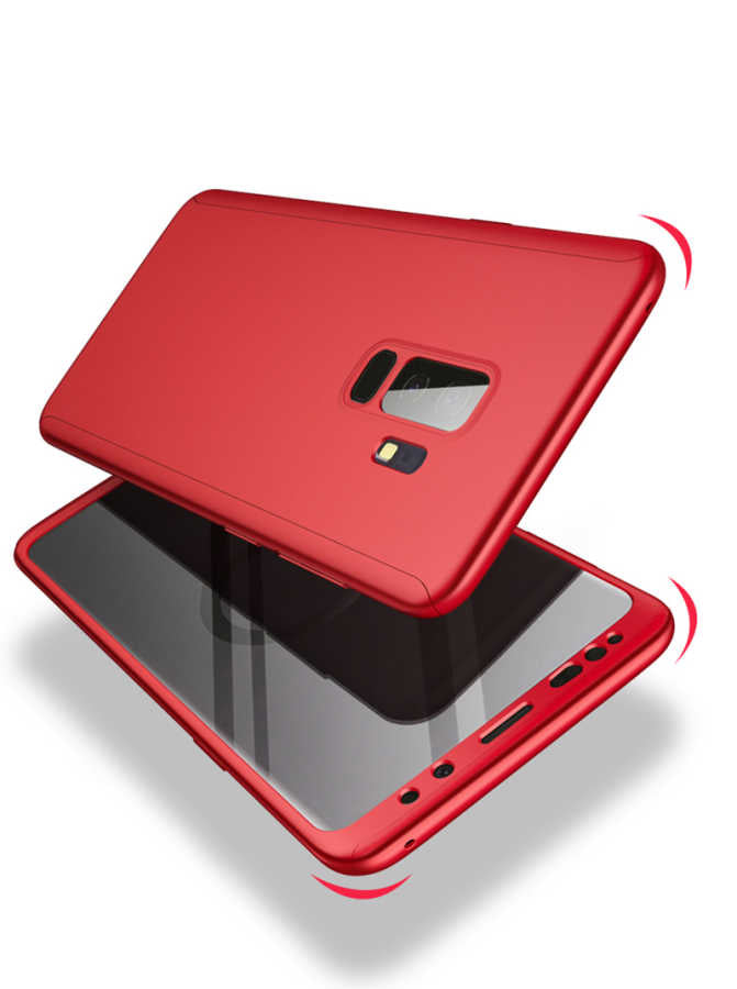 Galaxy S9 Kılıf Zore 360 3 Parçalı Rubber Kapak Siyah