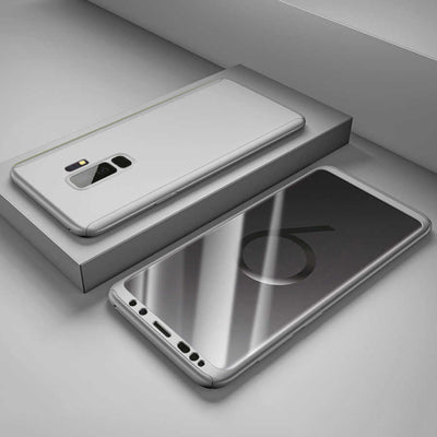 Galaxy S9 Kılıf Zore 360 3 Parçalı Rubber Kapak Gri
