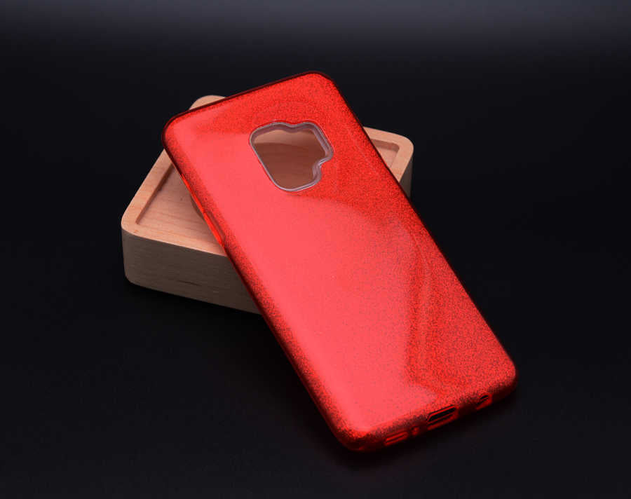 Galaxy S9 Kılıf Zore Shining Silikon Kırmızı