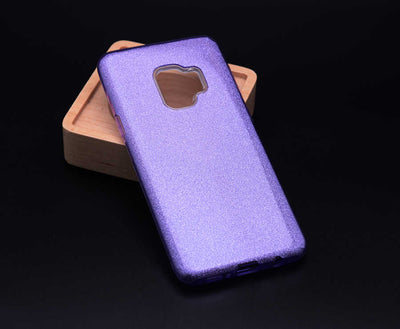 Galaxy S9 Kılıf Zore Shining Silikon Mor