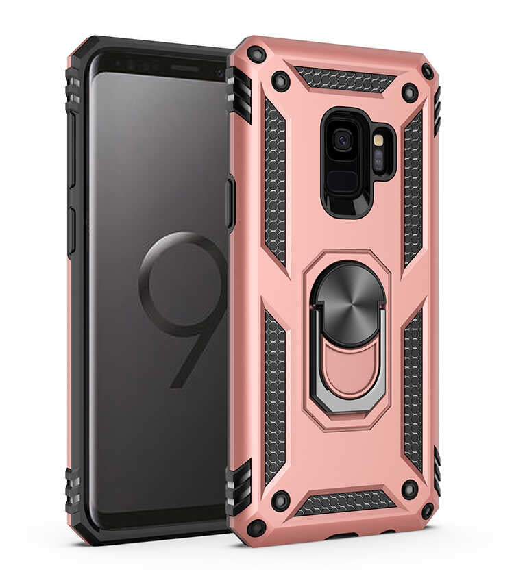 Galaxy S9 Kılıf Zore Vega Kapak Rose Gold