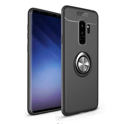Galaxy S9 Plus Kılıf Zore Ravel Silikon Kapak Siyah-Rose Gold