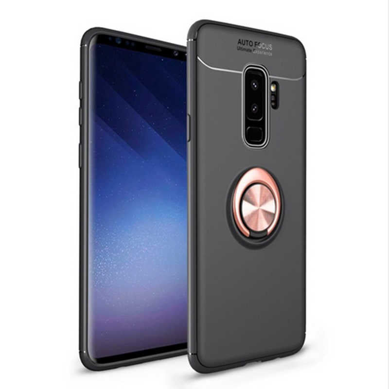 Galaxy S9 Plus Kılıf Zore Ravel Silikon Kapak Siyah-Mavi