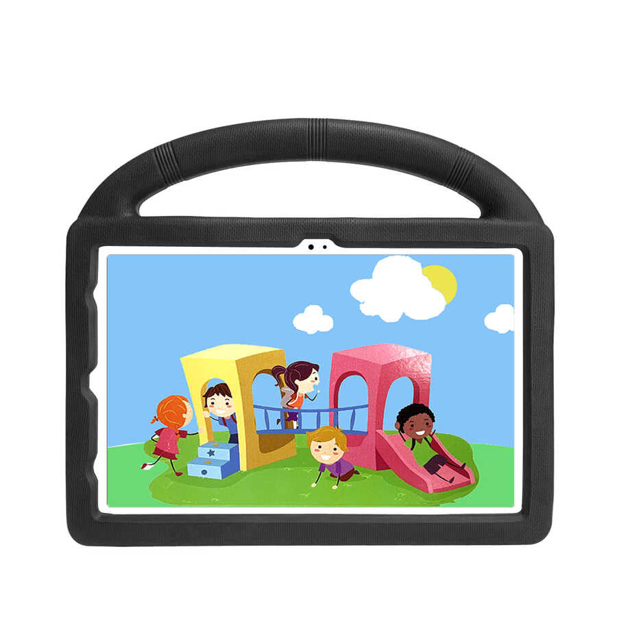 Galaxy T720 Tab S5E Zore Wheel Car Tekerlek Standlı Tablet Eva Silikon Kılıf Mor