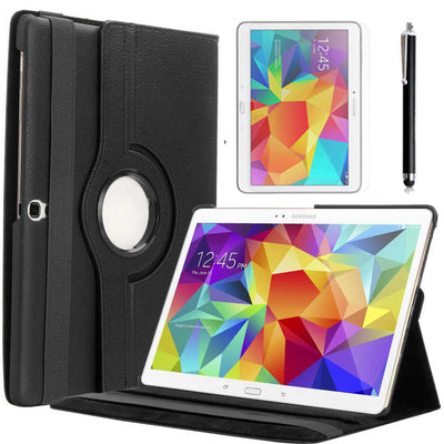 Galaxy Tab 4 10.1 T530 Zore Dönebilen Standlı Kılıf Siyah