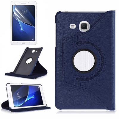 Galaxy Tab 4 T280 Zore Dönebilen Standlı Kılıf Lacivert
