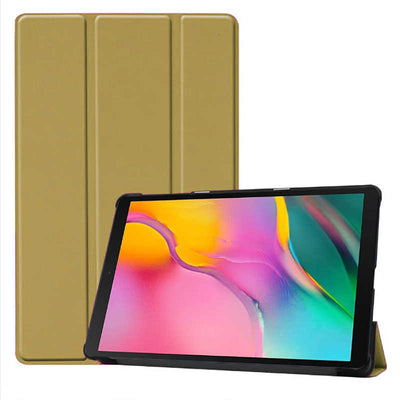 Galaxy Tab A 10.1 (2019) T510 Zore Smart Cover Standlı 1-1 Kılıf Gold