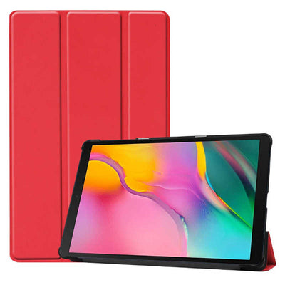 Galaxy Tab A 10.1 (2019) T510 Zore Smart Cover Standlı 1-1 Kılıf Kırmızı