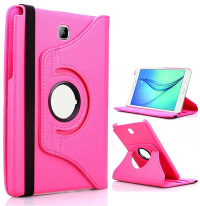 Galaxy Tab A T350 8.0 Zore Dönebilen Standlı Kılıf Pembe Koyu