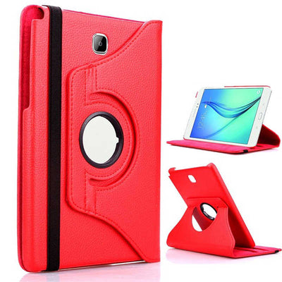 Galaxy Tab A T550 9.7 Zore Dönebilen Standlı Kılıf Pembe Koyu