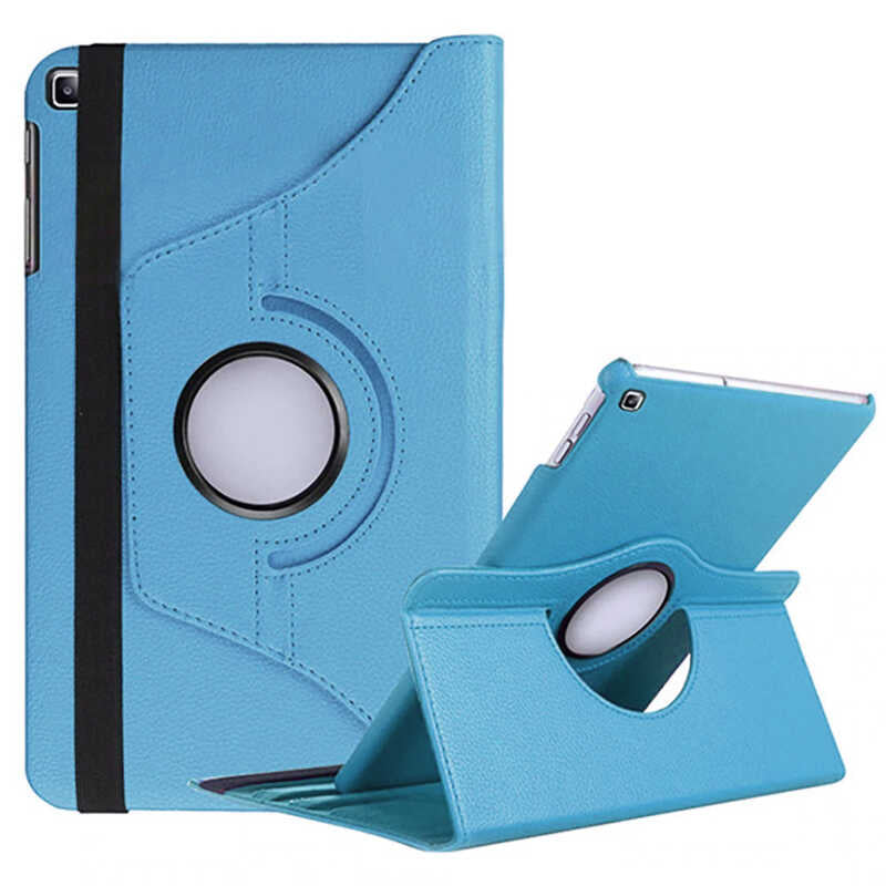 Galaxy Tab A7 Lite T225 Zore Dönebilen Standlı Kılıf Mavi