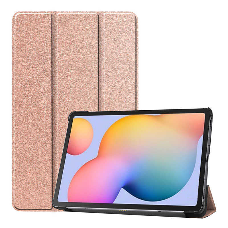 Galaxy Tab A7 Lite T225 Zore Smart Cover Standlı 1-1 Kılıf Rose Gold