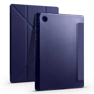 Galaxy Tab A8 10.5 SM-X200 (2021) Kılıf Zore Tri Folding Kalem Bölmeli Standlı Kılıf Kırmızı