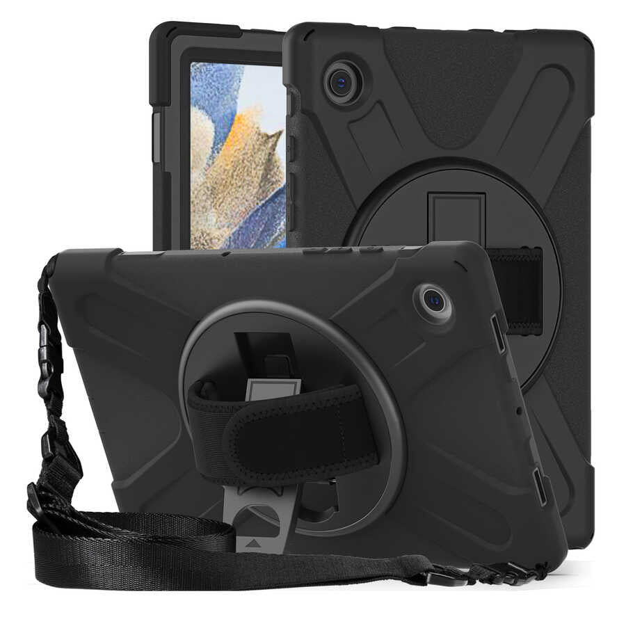 Galaxy Tab A8 10.5 SM-X200 (2021) Zore Defender Tablet Silikon Siyah