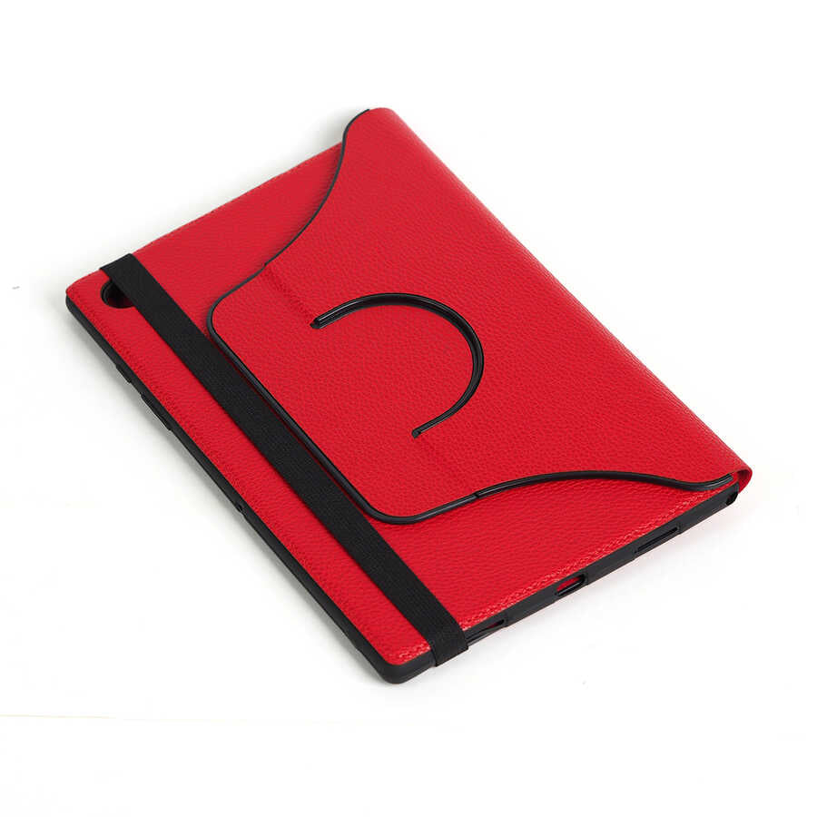Galaxy Tab A8 10.5 SM-X200 (2021) Zore Fest Dönebilen Standlı Kılıf Kırmızı