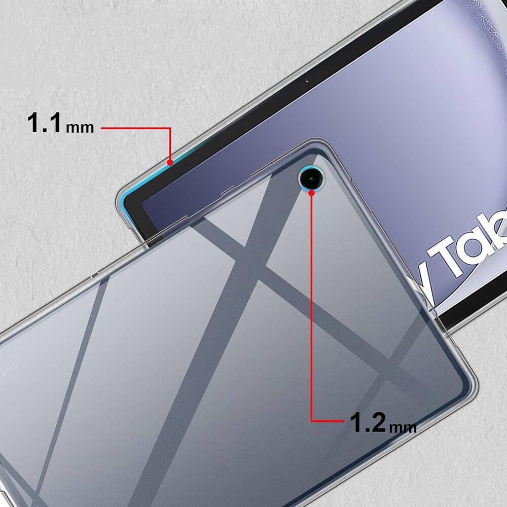 Galaxy Tab A9 Plus Kılıf Zore Tablet Süper Silikon Kapak Renksiz