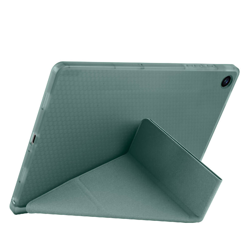 Galaxy Tab A9 Plus Kılıf Zore Tri Folding Kalem Bölmeli Standlı Kılıf Lila
