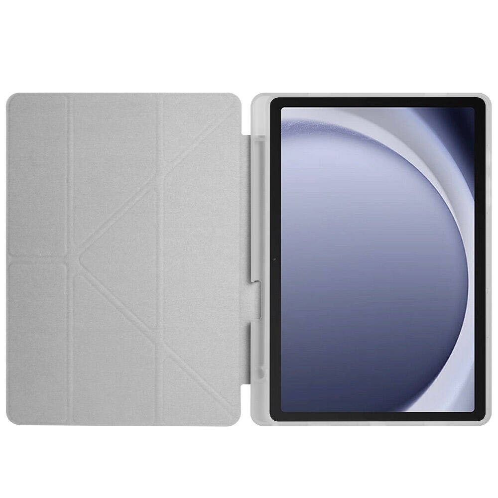 Galaxy Tab A9 Plus Kılıf Zore Tri Folding Kalem Bölmeli Standlı Kılıf Lila