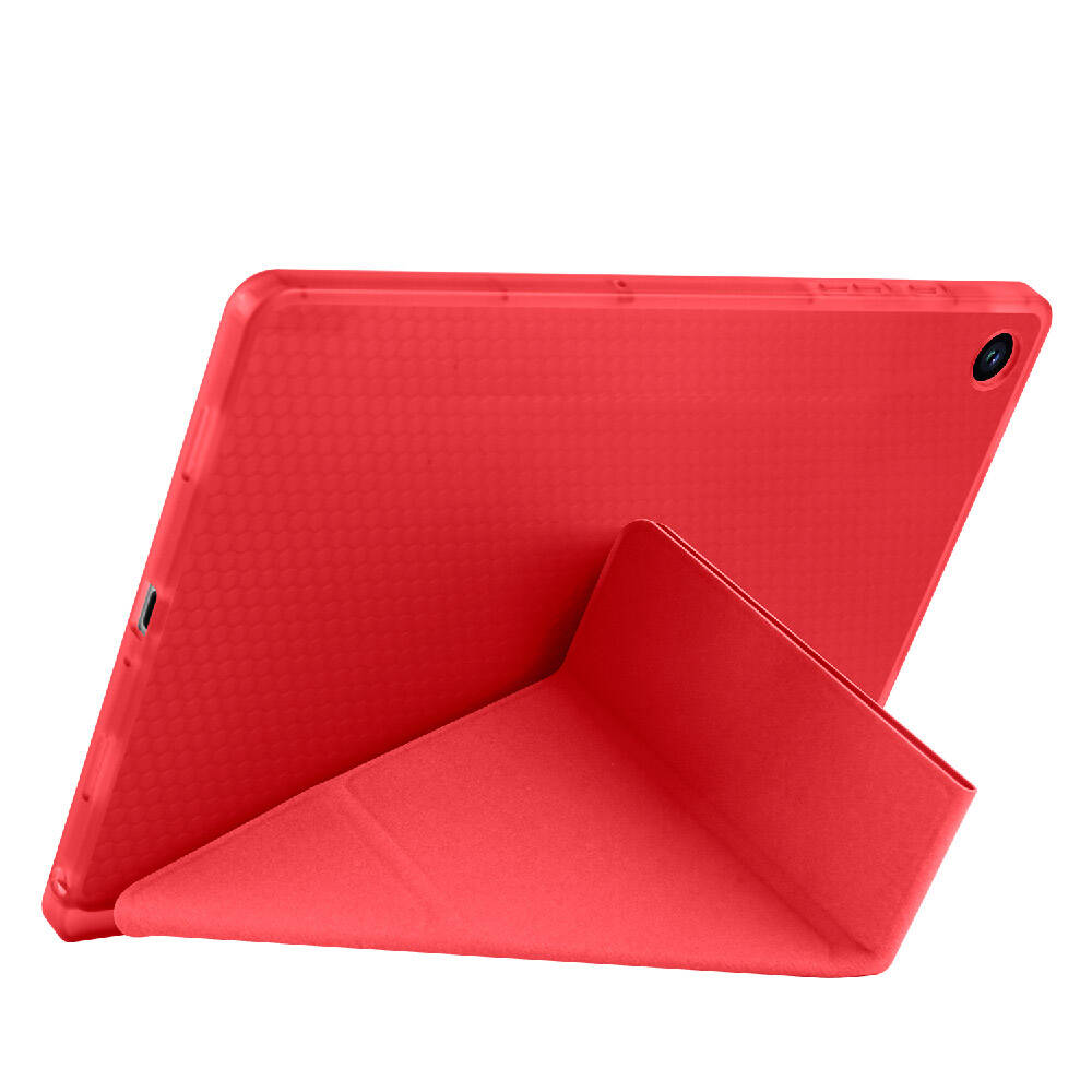 Galaxy Tab A9 Plus Kılıf Zore Tri Folding Kalem Bölmeli Standlı Kılıf Lila