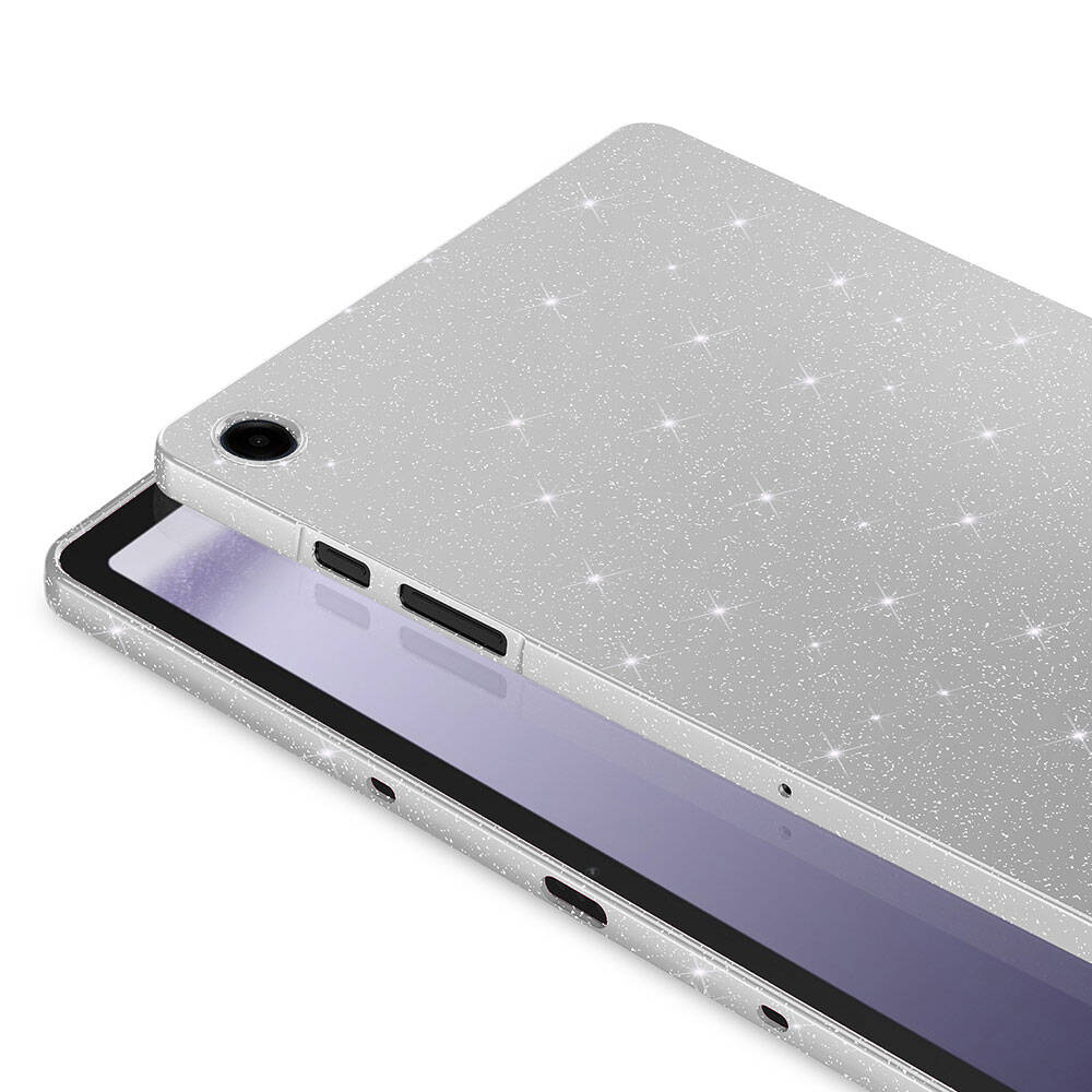 Galaxy Tab A9 Plus Simli Parlak Görünümlü Zore Tablet Koton Kılıf Pembe Koyu