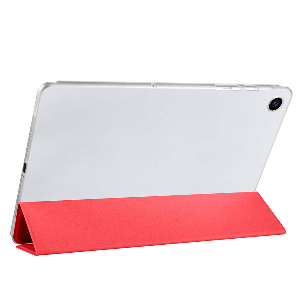 Galaxy Tab A9 Zore Smart Cover Standlı 1-1 Kılıf Kırmızı