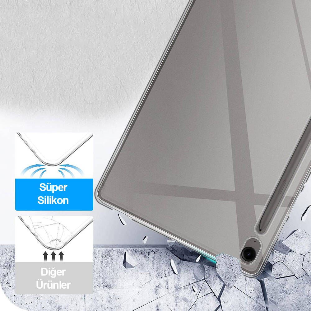 Galaxy Tab S10 FE Kılıf Zore Tablet Süper Silikon Kapak Renksiz