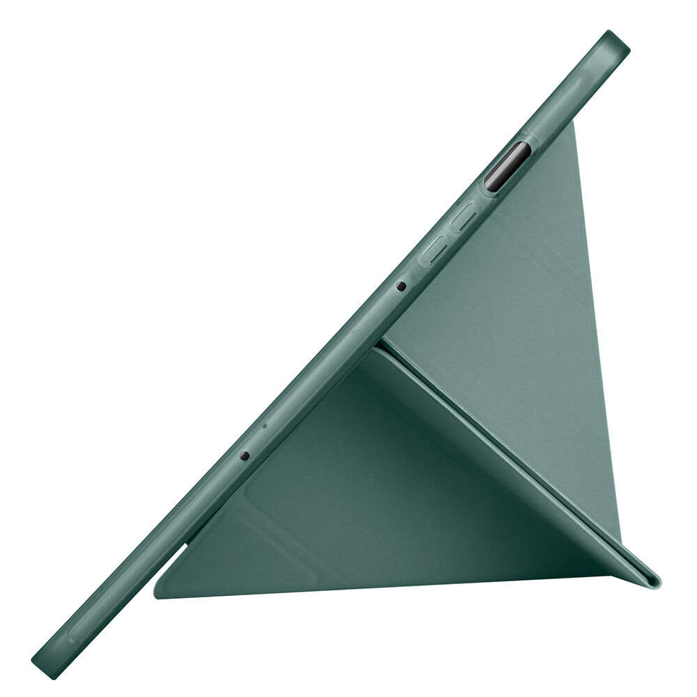 Galaxy Tab S10 FE Kılıf Zore Tri Folding Kalem Bölmeli Standlı Kılıf Gri