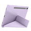 Galaxy Tab S10 FE Kılıf Zore Tri Folding Kalem Bölmeli Standlı Kılıf Gri