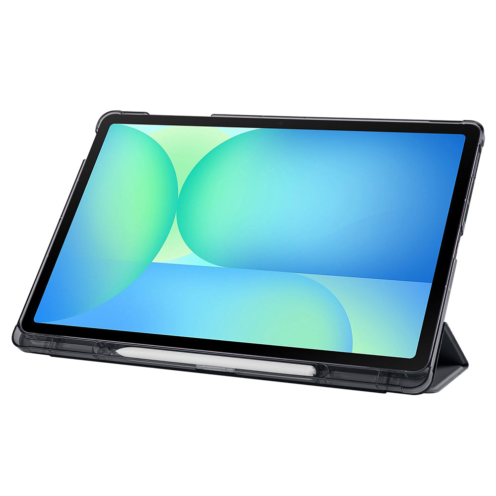 Galaxy Tab S10 FE Plus Zore Smart Cover Kalem Bölmeli Standlı 1-1 Kılıf Mavi