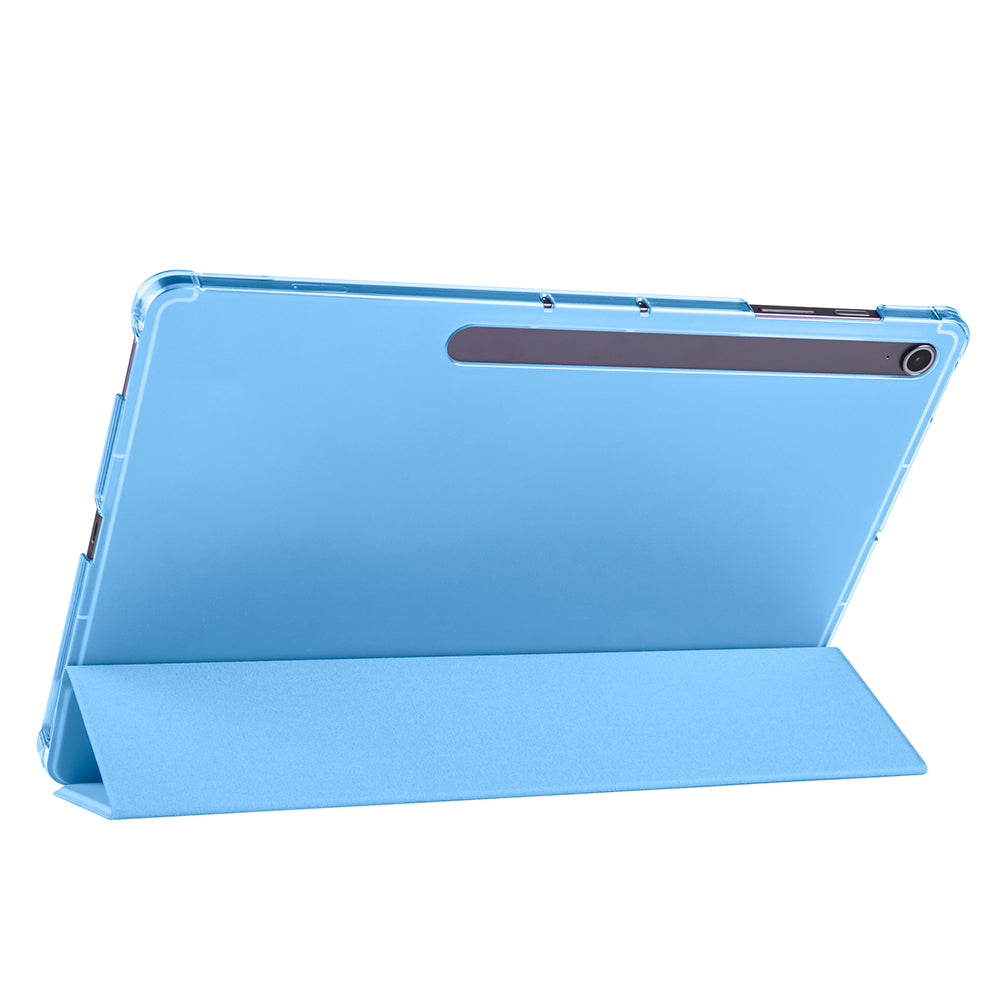 Galaxy Tab S10 FE Plus Zore Smart Cover Kalem Bölmeli Standlı 1-1 Kılıf Mavi